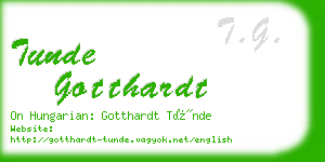 tunde gotthardt business card